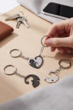 Sevimli Kedi Figürlü Çift Anahtarlık - Görsel 5