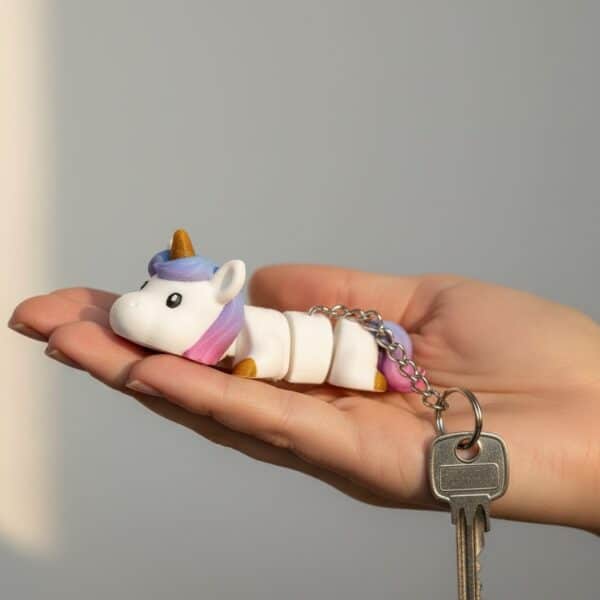 Unicorn Figürlü Hareketli Anahtarlık