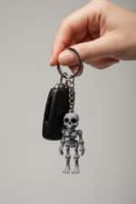 Gülümseyen İskelet Figürlü Hareketli Anahtarlık - Görsel 3