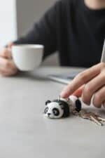 Panda Figürlü Hareketli Anahtarlık - Görsel 3