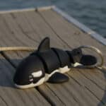 Siyah Balina Figürlü Hareketli Anahtarlık