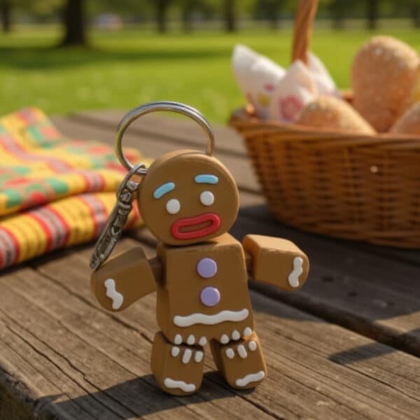 Kurabiye Adam Figürlü Hareketli Anahtarlık