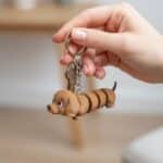 Sevimli Köpek Figürlü Hareketli Anahtarlık