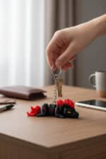 Ateş Atı Figürlü Hareketli Anahtarlık - Görsel 2