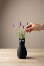 Kedi Figürlü Tasarım Vazo