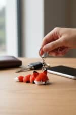 Tilki Figürlü Hareketli Anahtarlık - Görsel 2