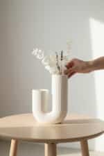 U Şeklinde Boru Figürlü Tasarım Vazo - Görsel 2