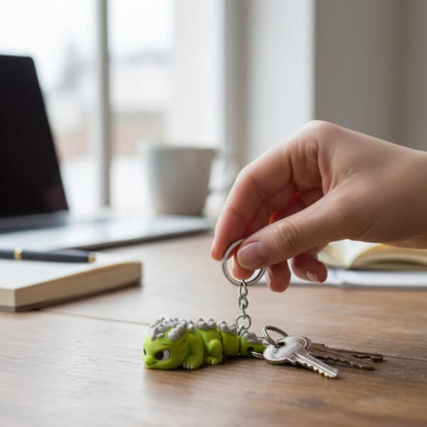 Kemik Ejderha Figürlü Hareketli Anahtarlık