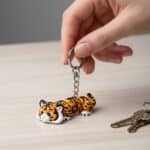 Kaplan Figürlü Hareketli Anahtarlık