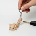 Sevimli Kedi Figürlü Hareketli Anahtarlık