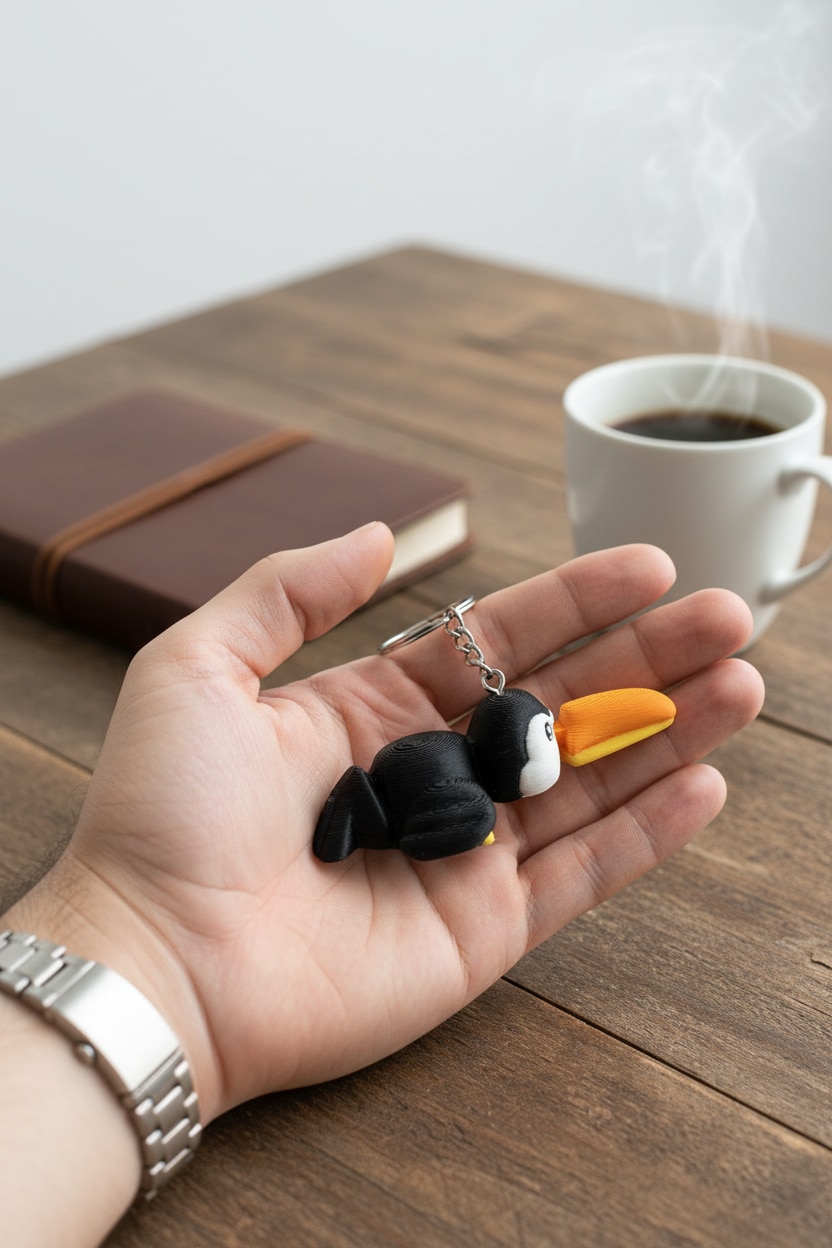 Lifestyle-Shot-838924E0-7E81-444F-Bc2C-288D85C9566D-Jpg.jpg Tukan Kuşu Figürlü Hareketli Anahtarlık - Görsel 1