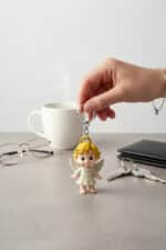 Sevimli Melek Figürlü Hareketli Anahtarlık - Görsel 2