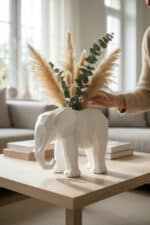 Fil Figürlü Tasarım Vazo - Görsel 2