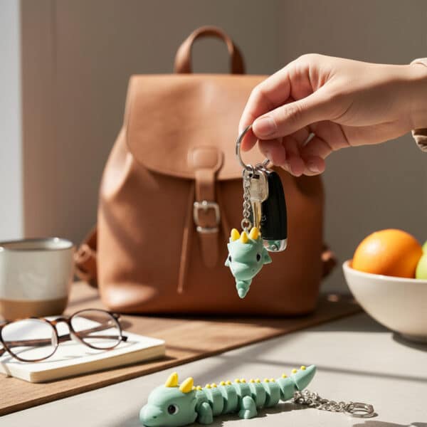 Uzun Ejderha Figürlü Hareketli Anahtarlık