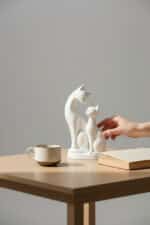 Anne Kedi ve Yavru Kedi Figürlü Biblo - Görsel 2