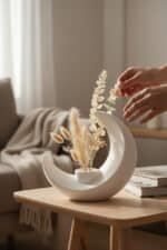 Hilal Figürlü Tasarım Vazo - Görsel 6