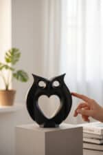 Kalpli Baykuş Figürlü Dekoratif Biblo