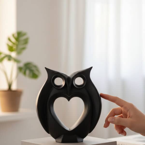 Kalpli Baykuş Figürlü Dekoratif Biblo