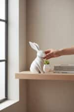 Modern Tavşan Figürlü Dekoratif Biblo - Görsel 2