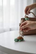 Kaplumbağa Figürlü Hareketli Anahtarlık