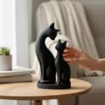 Anne Kedi ve Yavru Kedi Figürlü Biblo