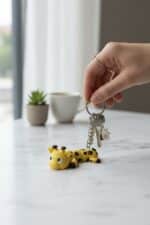 Zürafa Figürlü Hareketli Anahtarlık - Görsel 2