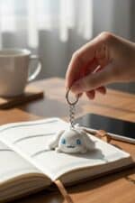 Hayalperest Yavru Köpek Figürlü Hareketli Anahtarlık - Görsel 3