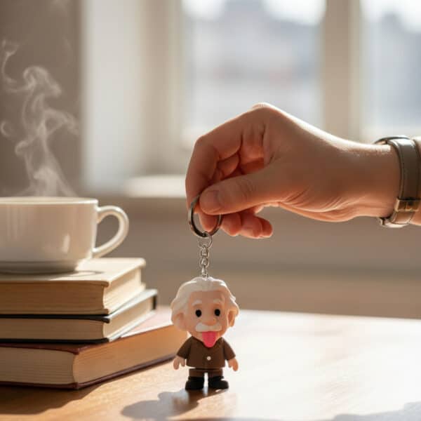 Albert Einstein Figürlü Hareketli Anahtarlık