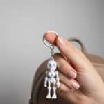 Gülümseyen İskelet Figürlü Hareketli Anahtarlık