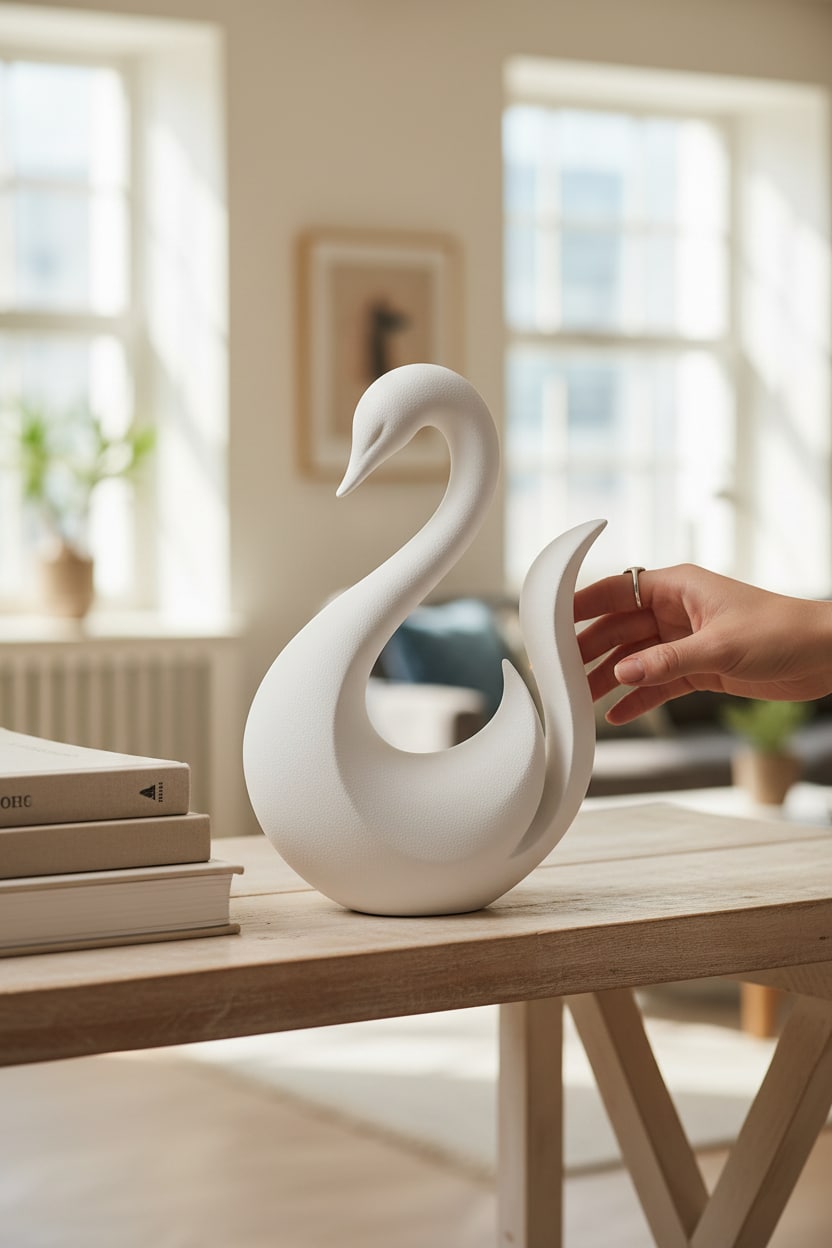 Lifestyle-Shot-F91F3D3E-6780-4232-9724-090E940Ab86C-Jpg-1.Jpg Kuğu Figürlü Biblo - Görsel 1