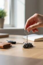 Gergedan Figürlü Hareketli Anahtarlık - Görsel 2