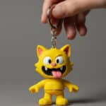 Çılgın Kedi Figürlü Hareketli Anahtarlık